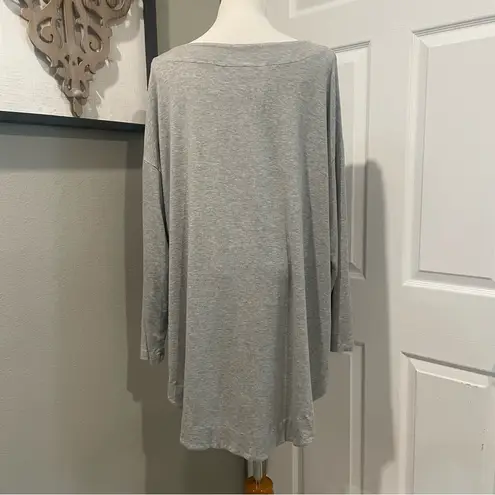 Bryn Walker Evan Size XL Gray High Low Hem Pullover Lightweight Sweatshirt USA