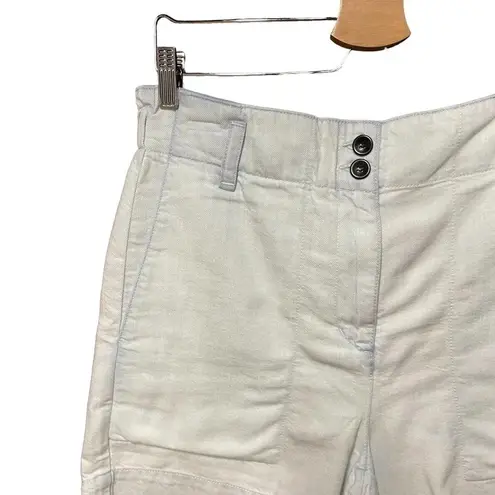 Proenza Schouler White Label High-Waisted Shorts in Bleach Chambray Size 6