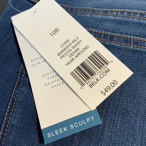 New Direction Skinny Leg Sleek Sculpt Mid rise Size 10R NWT Blue