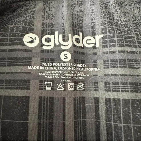 Glyder Sultry High Rise Leggings in Black Speckled Plaid Sleek Sculpt Fit Size S