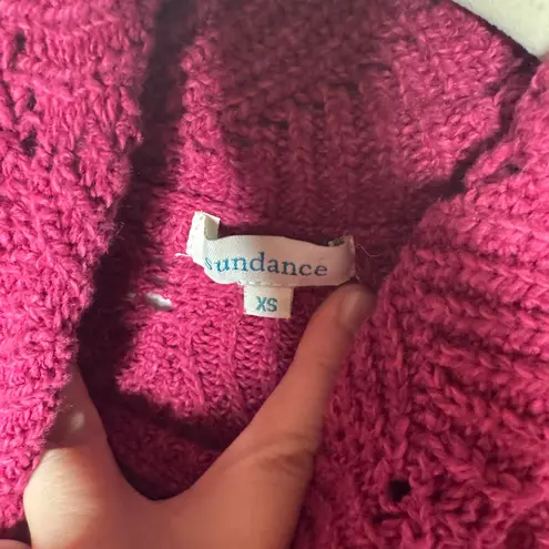Sundance XS Pink Silk Blend Knit Turtleneck Sweater