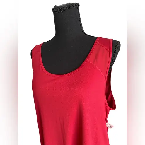 Nike  Dri-fit NWT red lightweight jersey layered strappy loose tank top