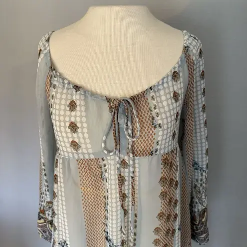 Fire Los Angeles VTG Dress Sz SMALL Boho Peasant Fairy Sheer Festival Y2K Flowy