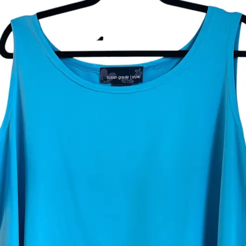Susan Graver Womens Tank Top Size 22W Liquid Knit Travel Beach Stretchy Comfy