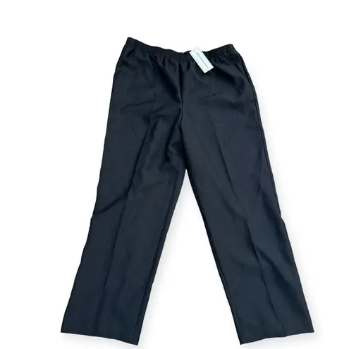 Alfred Dunner Black Size 16 Proportioned Medium Classic Elastic Waist Pants NWT - Image 2
