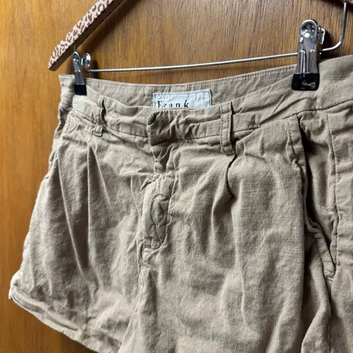 Frank & Eileen Waterford Linen Blend Walking Shorts Tiramisu Brown Tan 8