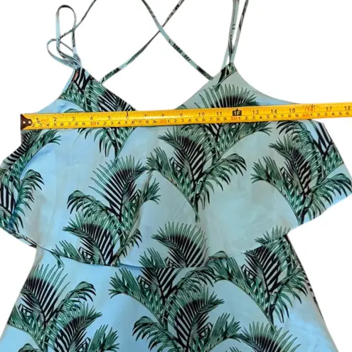 Cynthia Steffe CeCe By Blue Tropical Palm Tree Dress Size 0