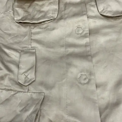 Ricky Freeman Rickie Freeman Teri Jon Beige Women's Silk Blend Short Sleeve Blouse Size 6