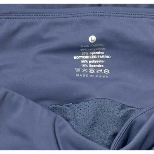 THE GYM PEOPLE High Waisted Running Shorts Ink Blue Size L New With Tag Size L