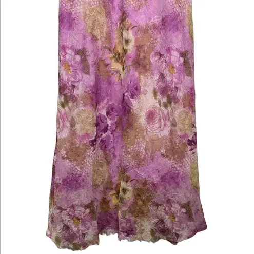 Vintage K Studio Floral Maxi Dress Size 16 Pink Tea Party Cottage Fairy Y2K Prom