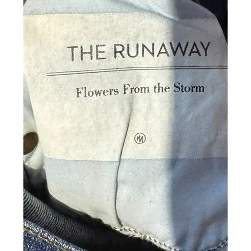 Mother Women's Jeans The Runaway Skinny Leg Raw Hem Dark Wash Denim Blue 30X30 Size 30