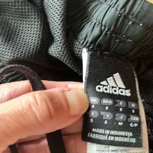 Adidas Mesh Lined Black White Joggers Size Small