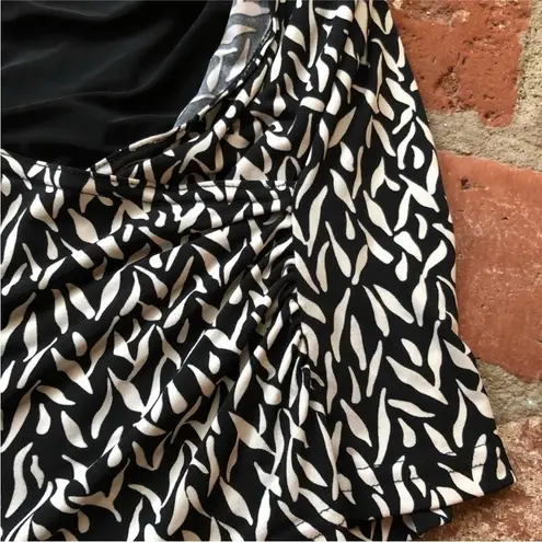 Elle Size Small black top and Carol Rose size small black & white top- two tops!