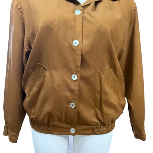 Vintage Melrose Silk Studio Brown Jacket Size L Size L