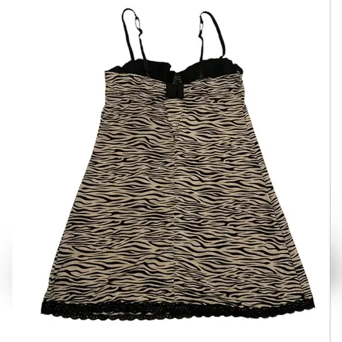 TART Intimates Camisole Chemise Animal Print Nightwear as Outwear Coquette M Black Size M