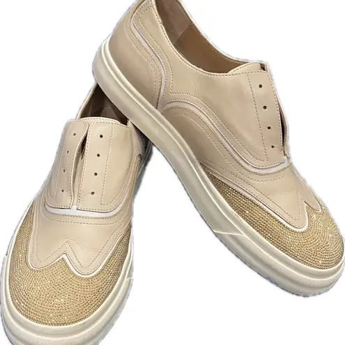 Giuseppe Zanotti Leather Studded Slip-On Sneakers Womens 10