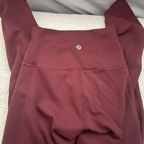 Lululemon Burgundy  25 inch leggings