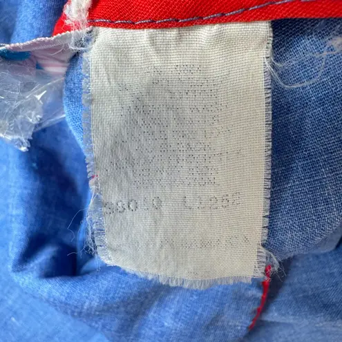 Vintage 80s Wrap Snap Housecoat Dress MuMu Blue Teddy Bear XL Loungewear Size undefined