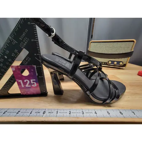 Naturalizer Luisa Dress Heel Sandals Women's 7M Black Patent Leather Buckle