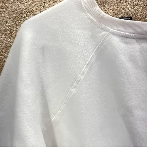 Imperfect Farm Fresh Christmas Trees Graphic Sweatshirt cotton blend sz medium White