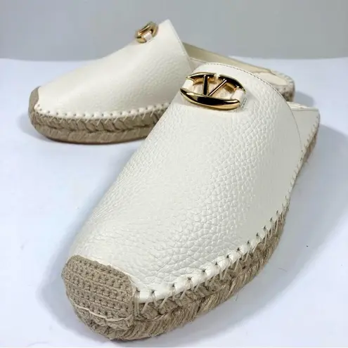 Valentino Garavani VLogo Moon Espadrille Mule Ivory 39 EU 9 US NEW