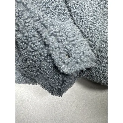 Good American Sherpa Oversized Jacket '90s Sherpa Trucker Women’s Size 5/6 2XL Blue