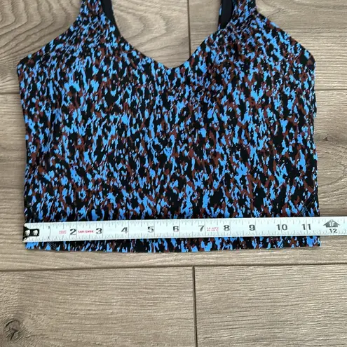 Lululemon  Align Crop Tank Top Leopard Camo Blue Nile Multi Size 6