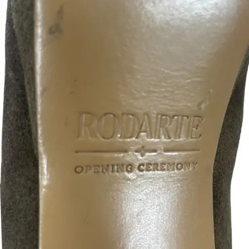 Opening Ceremony Suede Platform Lace Up Boots Green Size 10