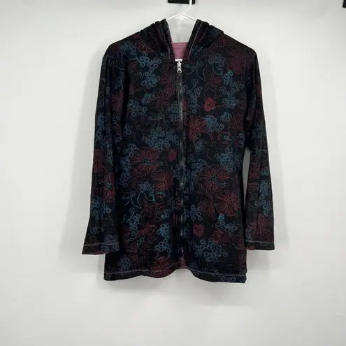 Rising International Hippie Boho Hippie Butterflies Embroidered Reversible Zip Size M