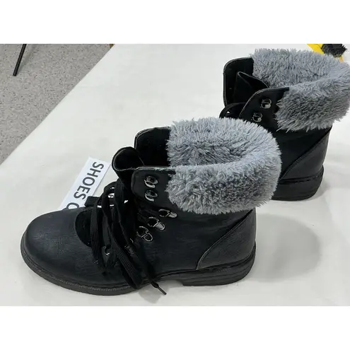 Womans Black Faux Leather