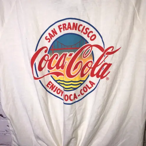 Coca-Cola Tie Front Graphics Tee Size Large