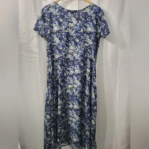 All that jazz Vintage  Floral Blue Dress Size 9