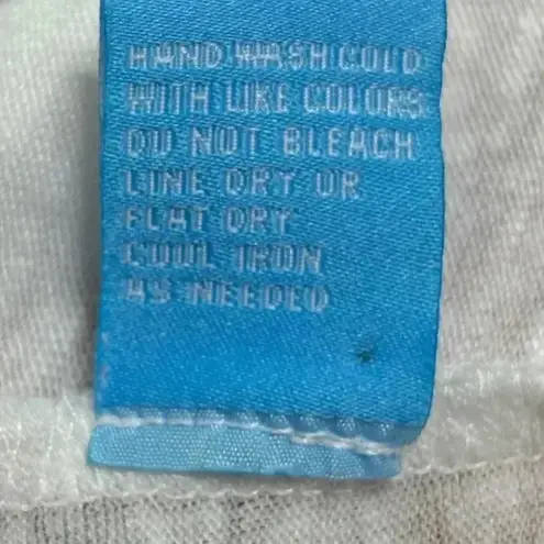 J McLaughlin White Linen Blend Poncho Top Oversized V