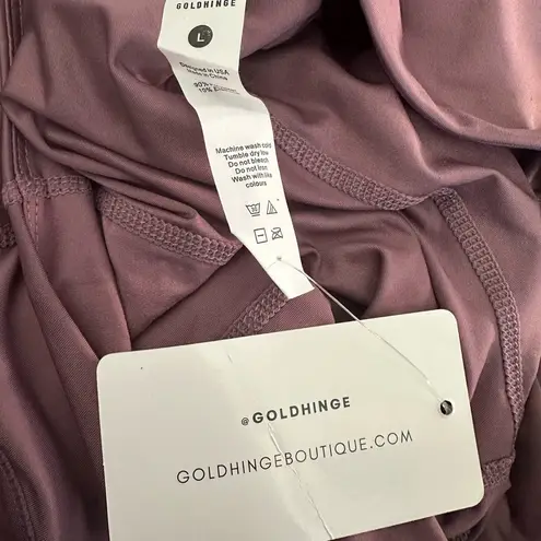 Goldhinge Pleated Plum Purple Skirt Skort Tennis Built in Shorts Large NEW