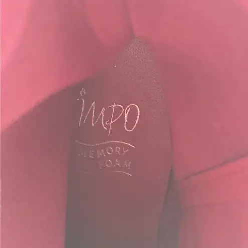 Impo Virgie Red Rhinestone Ankle Boots Women 6M Pointed Toe Heel Zip Maximalist