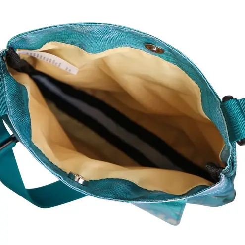 KAVU For Keeps Bag Vinyl Lining Adjustable Crossbody Strap Ocean Storm Colorway