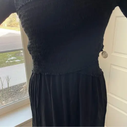 Poupette St. Barth Black Soledad Midi Dress