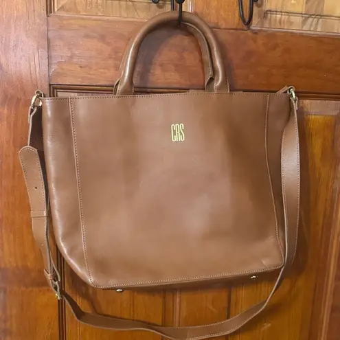 Build Your Zip Top Brown Leather Tote Bag