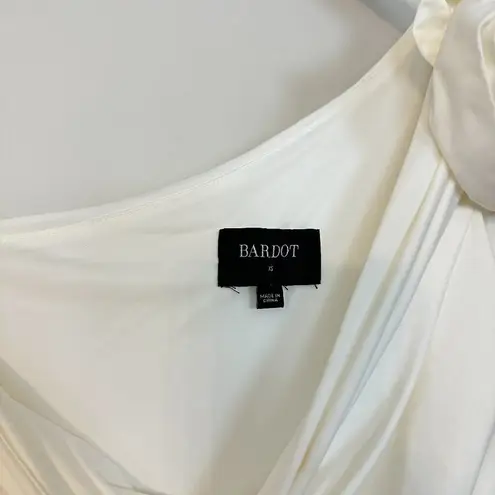 Bardot Lilita Rosette One-Shoulder Stretch Jersey Midi Dress in Orchid White XS