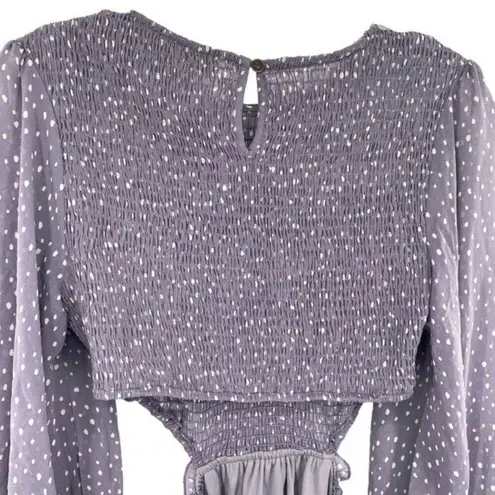 Fourteen & 9th Polka Dot Ruffle Open Back Dress