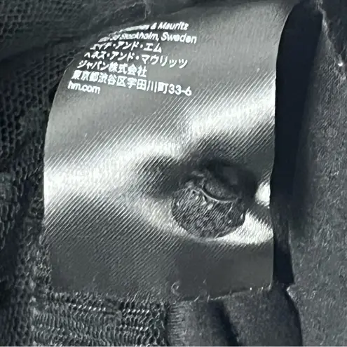 SANDRA MANSOUR x H&M Black Polka Dot Lace Trim Tulle Skirt Sheer Dress Small