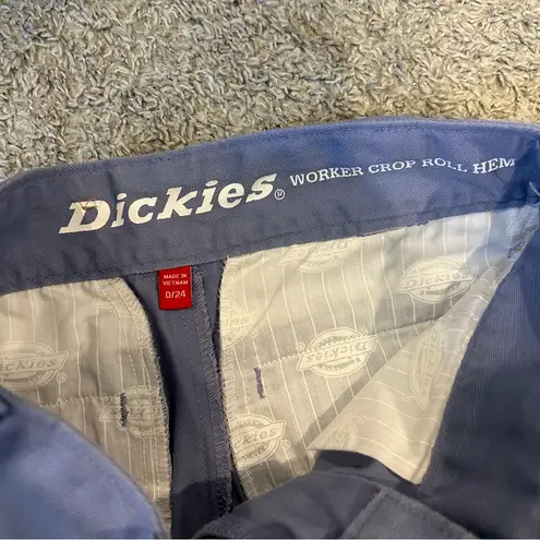 Dickies Worker Crop Roll Hem Periwinkle Trouser Pants SIZE 0 SIZE 24