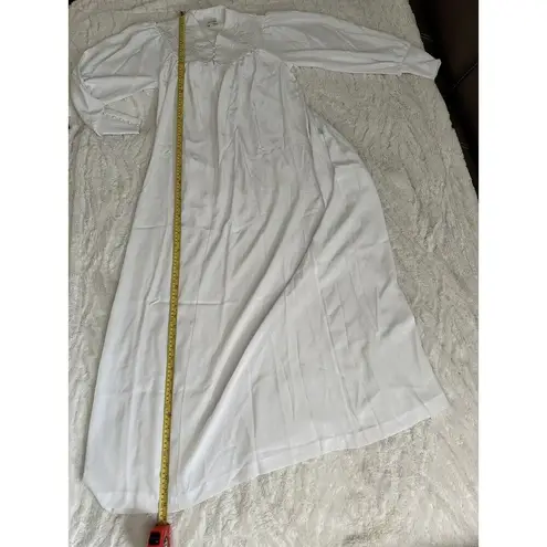 Le Voys Size xs Vintage White Long CHiffon Robe Peignoir Lingerie Nightgown