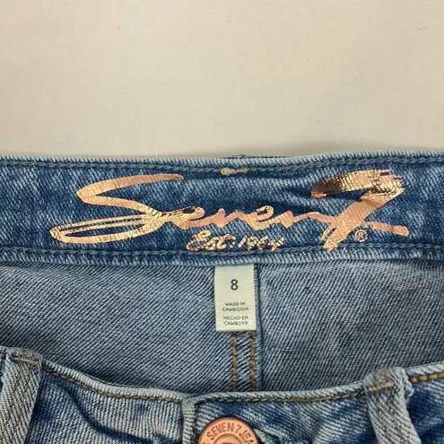 Seven7 Distressed Straight leg Blue Jeans woman’s size 8