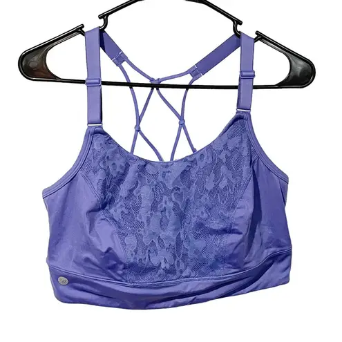 Lane Bryant  Livi Active Plus Size 16 Violet Storm Knotted Back Sports Bra