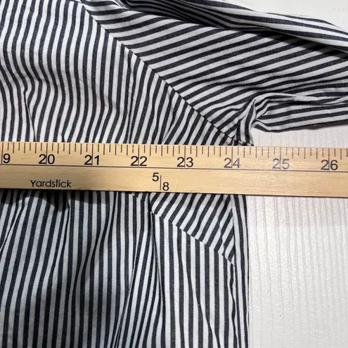 Eloquii Women's Black White Striped Long Sleeve Button Down Shirt Plus Size 18 - Image 5