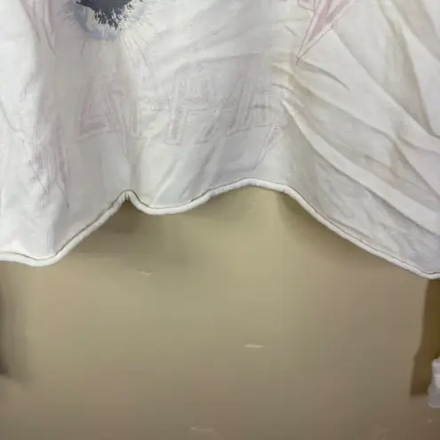 Daydreamer Def Leppard Leopard Graphic Long Sleeve Crop Top Tee Size Medium Boho - Image 5