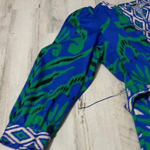 Tyler Boe Kelsey Cotton Graphic Dress Size Small Blue - Image 7