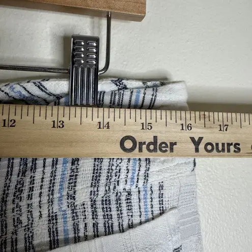 Sundance Pants Womens Small White Blue Striped Cotton Drawstring Pockets Boho