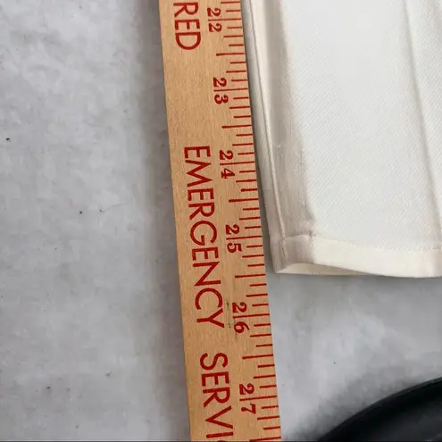 Helmut Lang Womens Hem Zip Stretch White Dress Pants Sz 10 Career Bussiness Work